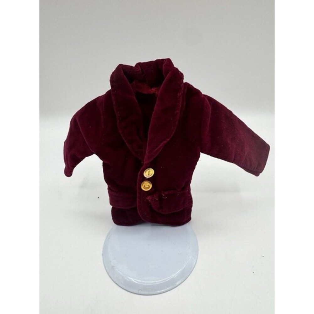 1971 Vintage Ken Night Scene Burgundy Tuxedo Velvet Jacket Only